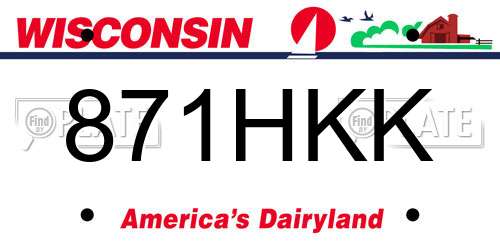 871HKK Wisconsin License Plate