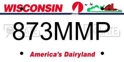 873MMP Wisconsin License Plate