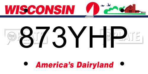 873YHP Wisconsin License Plate