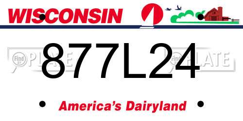 877L24 Wisconsin License Plate