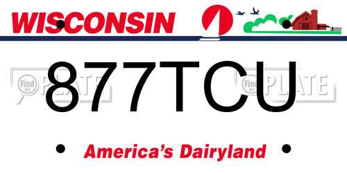 877TCU Wisconsin License Plate
