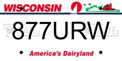 877URW Wisconsin License Plate