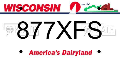 877XFS Wisconsin License Plate