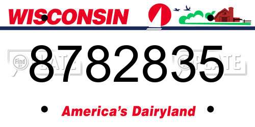 8782835 Wisconsin License Plate