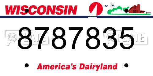 8787835 Wisconsin License Plate