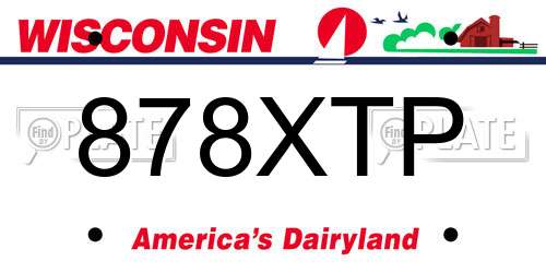 878XTP Wisconsin License Plate
