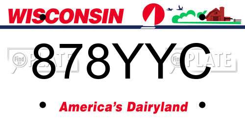 878YYC Wisconsin License Plate