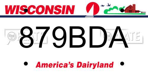 879BDA Wisconsin License Plate