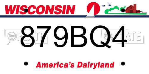 879BQ4 Wisconsin License Plate