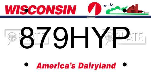 879HYP Wisconsin License Plate