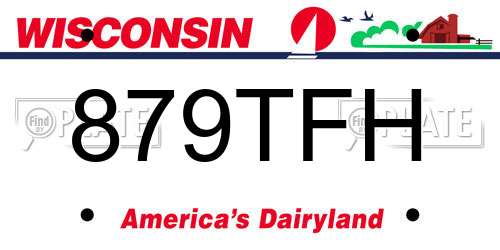 879TFH Wisconsin License Plate