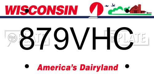 879VHC Wisconsin License Plate
