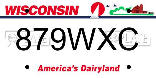 879WXC Wisconsin License Plate