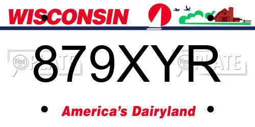 879XYR Wisconsin License Plate