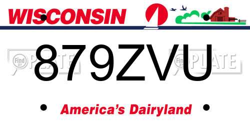 879ZVU Wisconsin License Plate