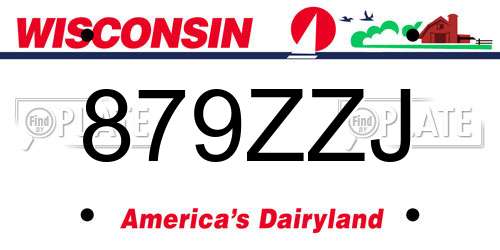879ZZJ Wisconsin License Plate