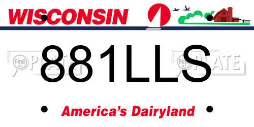 881LLS Wisconsin License Plate