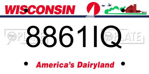 8861IQ Wisconsin License Plate