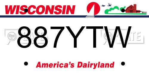 887YTW Wisconsin License Plate