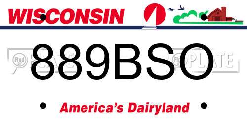 889BSO Wisconsin License Plate