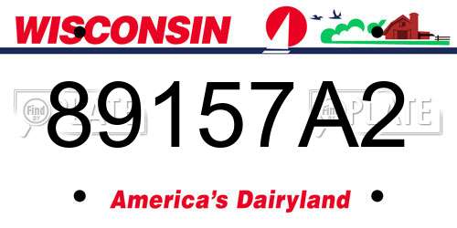89157A2 Wisconsin License Plate