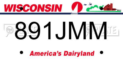 891JMM Wisconsin License Plate