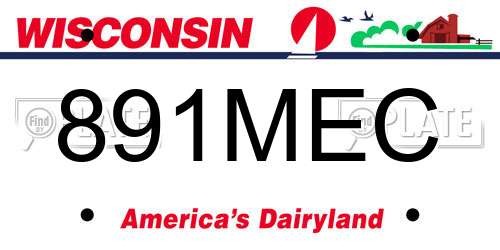 891MEC Wisconsin License Plate