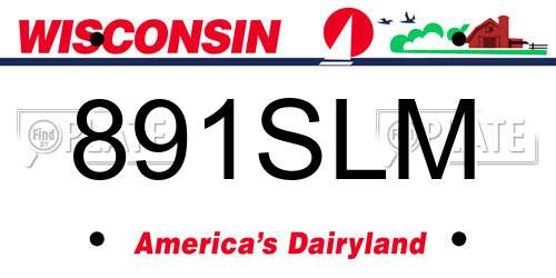 891SLM Wisconsin License Plate