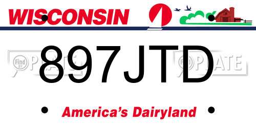 897JTD Wisconsin License Plate