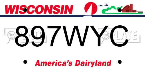 897WYC Wisconsin License Plate