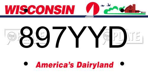897YYD Wisconsin License Plate