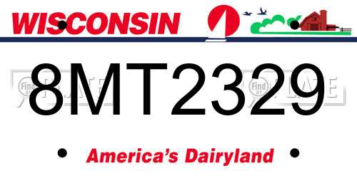 8MT2329 Wisconsin License Plate