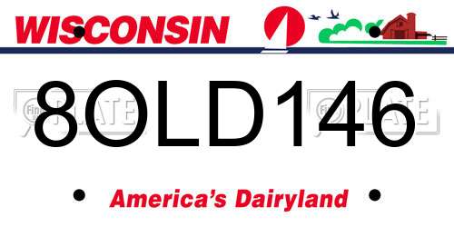8OLD146 Wisconsin License Plate