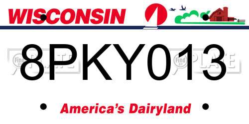 8PKY013 Wisconsin License Plate