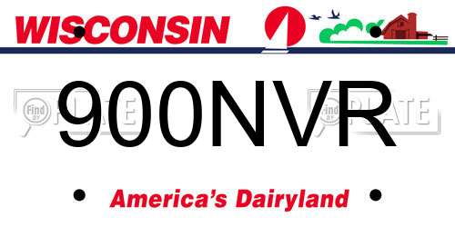 900NVR Wisconsin License Plate