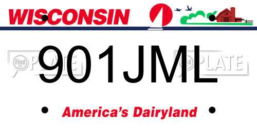 901JML Wisconsin License Plate
