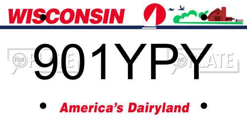 901YPY Wisconsin License Plate