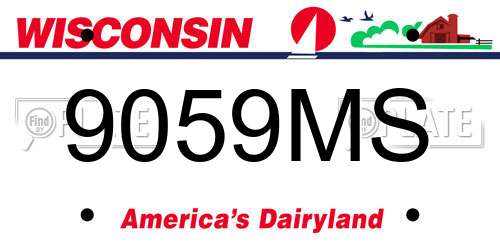 9059MS Wisconsin License Plate