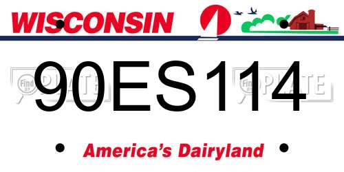 90ES114 Wisconsin License Plate