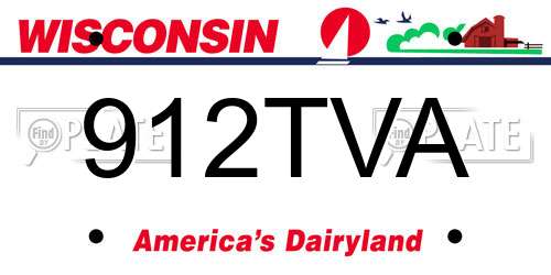 912TVA Wisconsin License Plate