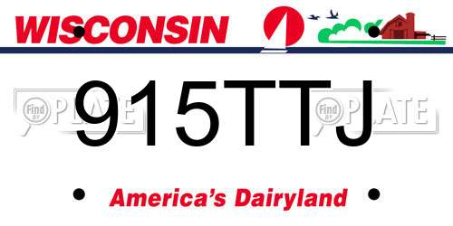 915TTJ Wisconsin License Plate