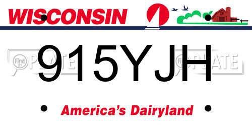 915YJH Wisconsin License Plate