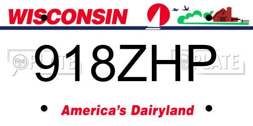 918ZHP Wisconsin License Plate