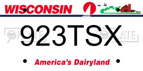 923TSX Wisconsin License Plate