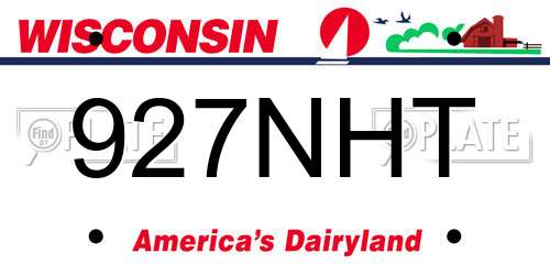 927NHT Wisconsin License Plate
