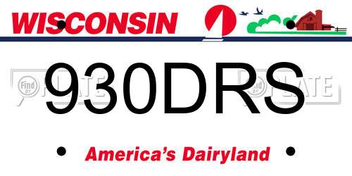 930DRS Wisconsin License Plate