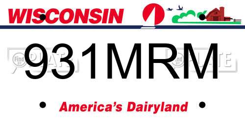 931MRM Wisconsin License Plate