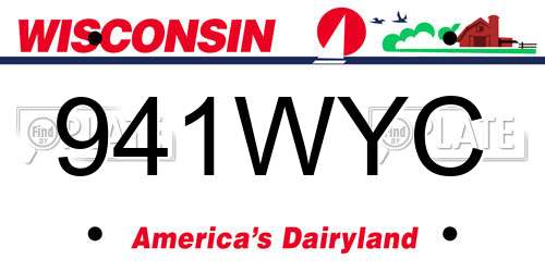 941WYC Wisconsin License Plate