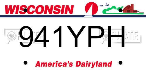 941YPH Wisconsin License Plate