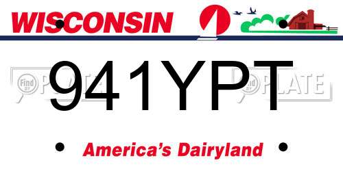 941YPT Wisconsin License Plate
